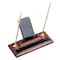 Dacasso Walnut & Leather Cell Phone Holder Pen Stand AG-8412 - alternate 1